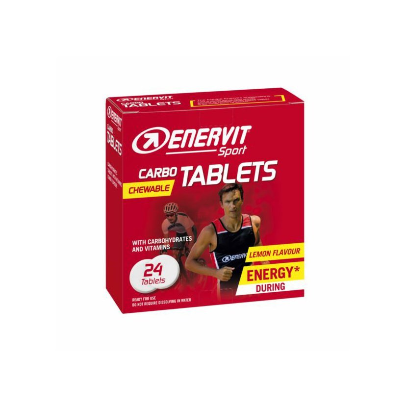 ENERVIT Carbo Tablets - 24 energetických tablet - citron